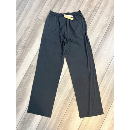 SKIMS Boyfriend Loose Pants in Onyx Pull On Straight Leg Stretch Pockets High Rise