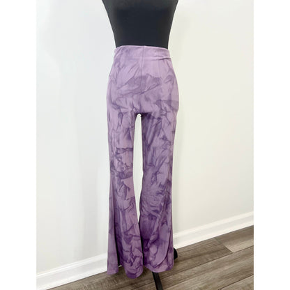 Halara Softlyzero High Waisted Yoga Flare Leggings Frost Purple Tie Dye Size XS