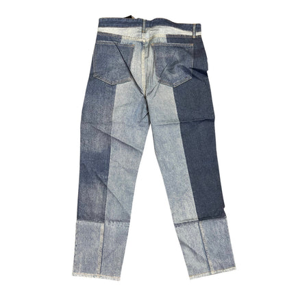 Rag & Bone Stretch Miramar Nina Cigarette Byron Patch Work Jeans in Blue Size 30