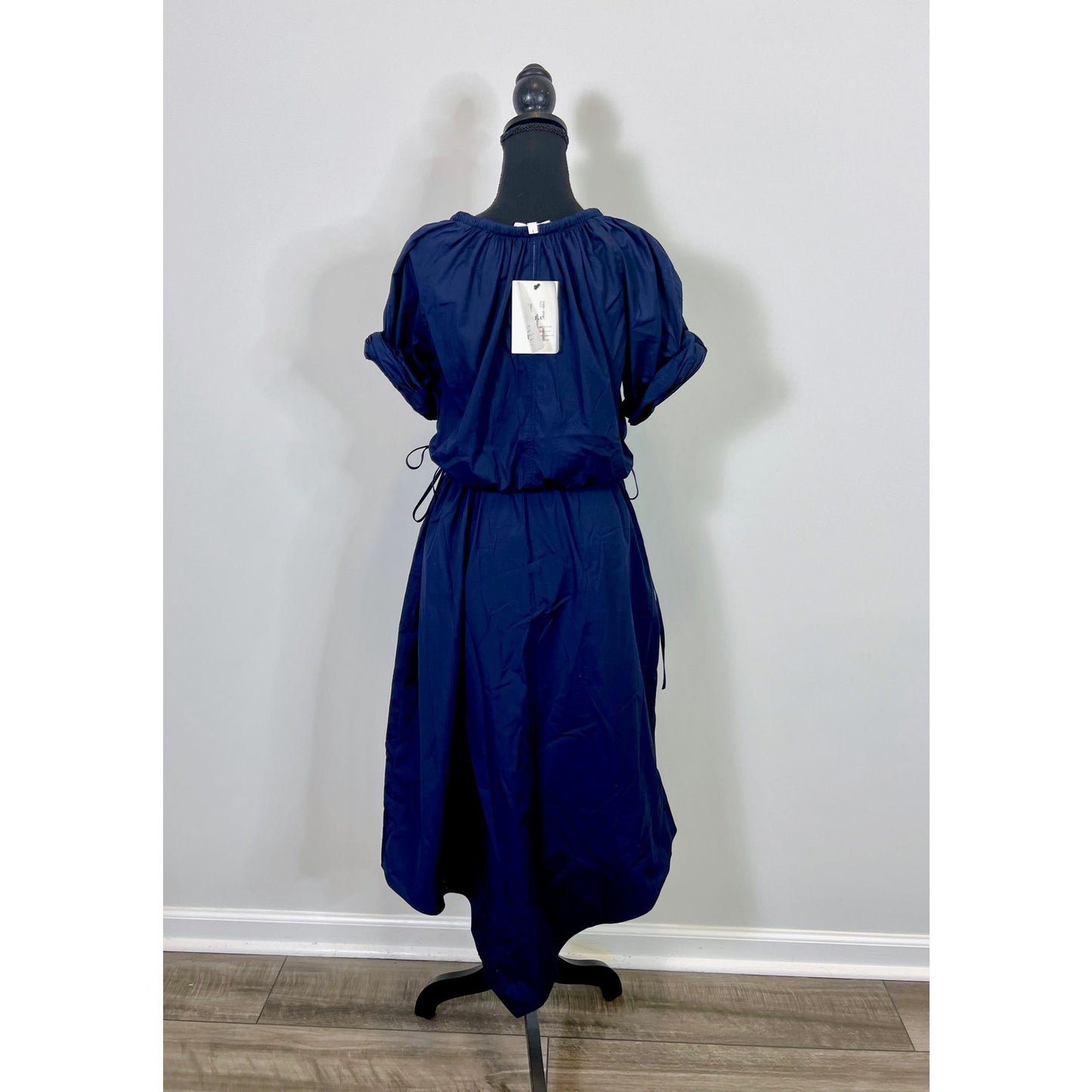 A.L.C. Odin Dress in Maritime Navy Blue Size 4 Poplin Midi Asymmetric Cotton