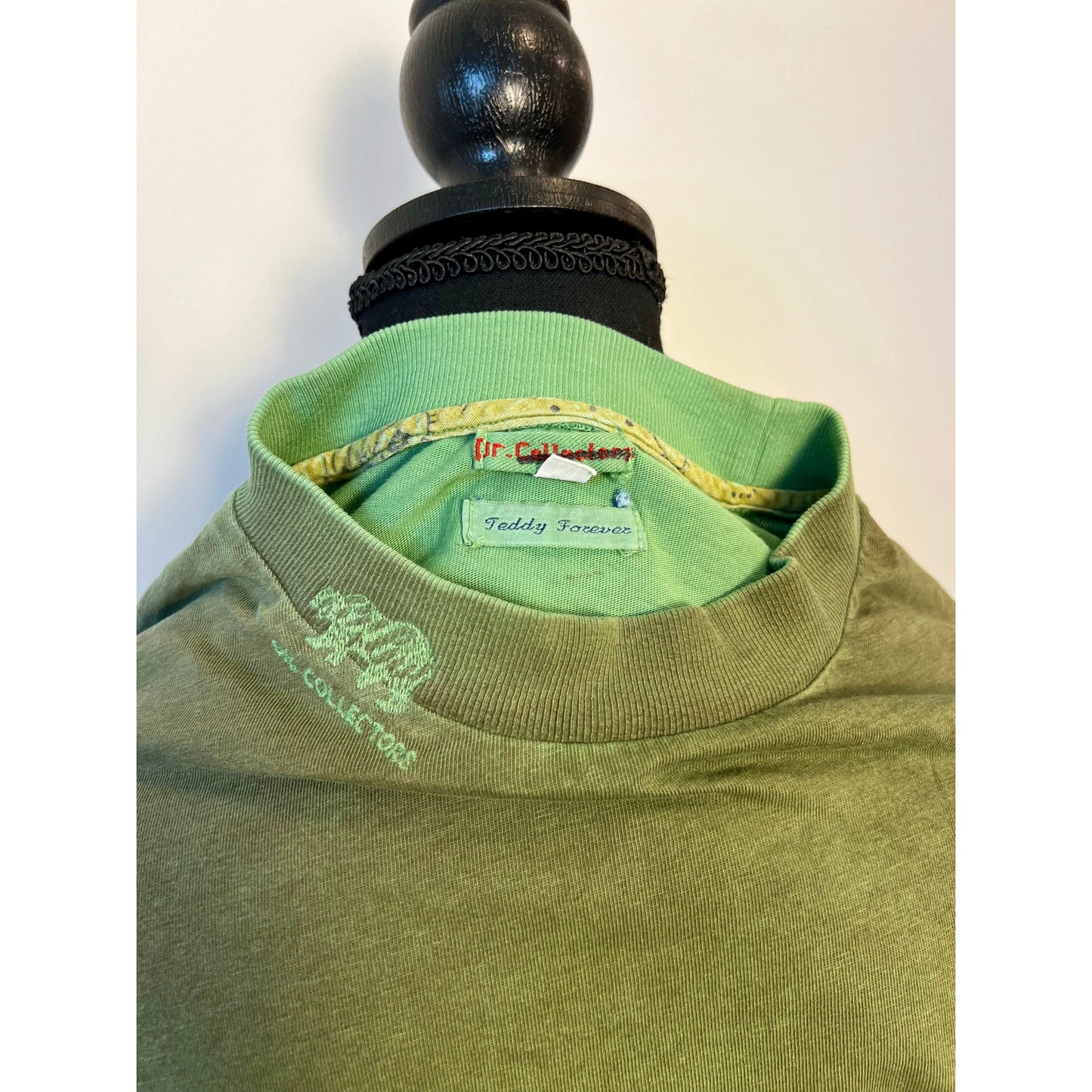 Dr. Collectors Basic Double Face Dye Tee in Green Medium Long Sleeve Cotton