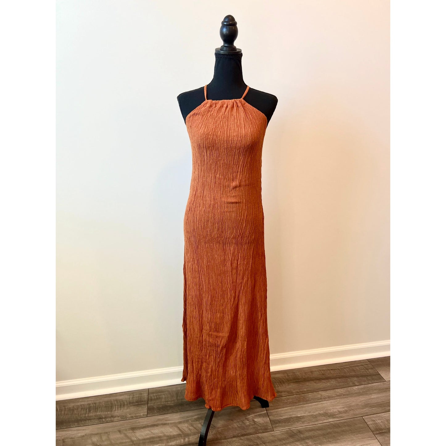 Savannah Morrow Che-Papaya Maxi Dress in Orange Size XS Sleeveless Tie Back