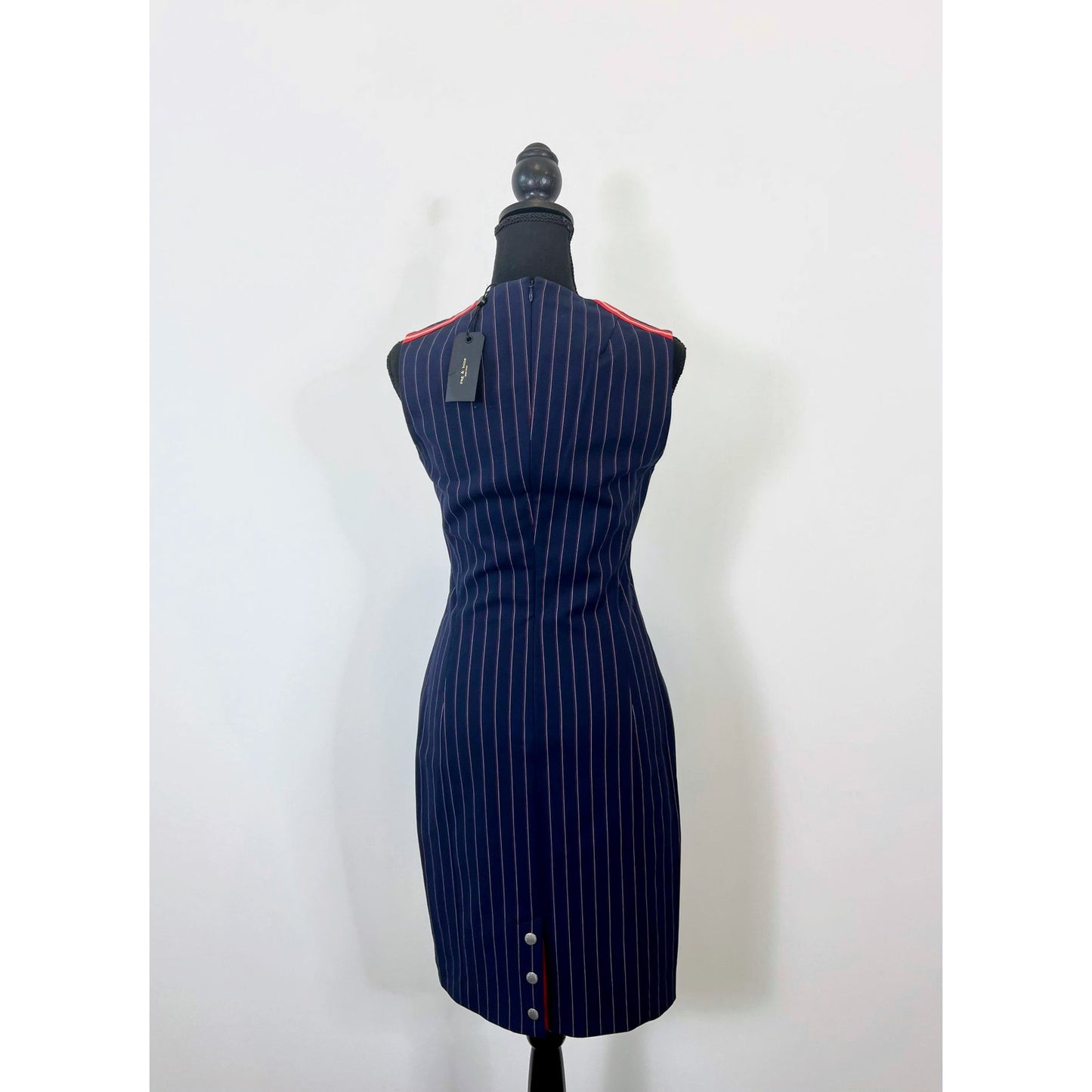 Rag and Bone Striped Lexi Mini Sheath Dress in Navy Size 4 Sleeveless V-Neck