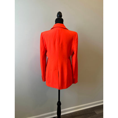 Generation Love NWT Hudson Crepe Blazer in Papaya Orange Large Single Button