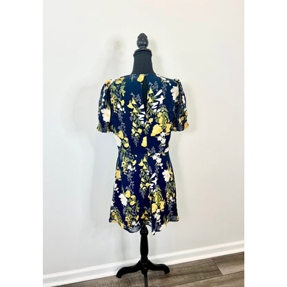 Reformation Irma Mini Dress in Graciella Size 10 Floral Knee-Length Short Sleeve