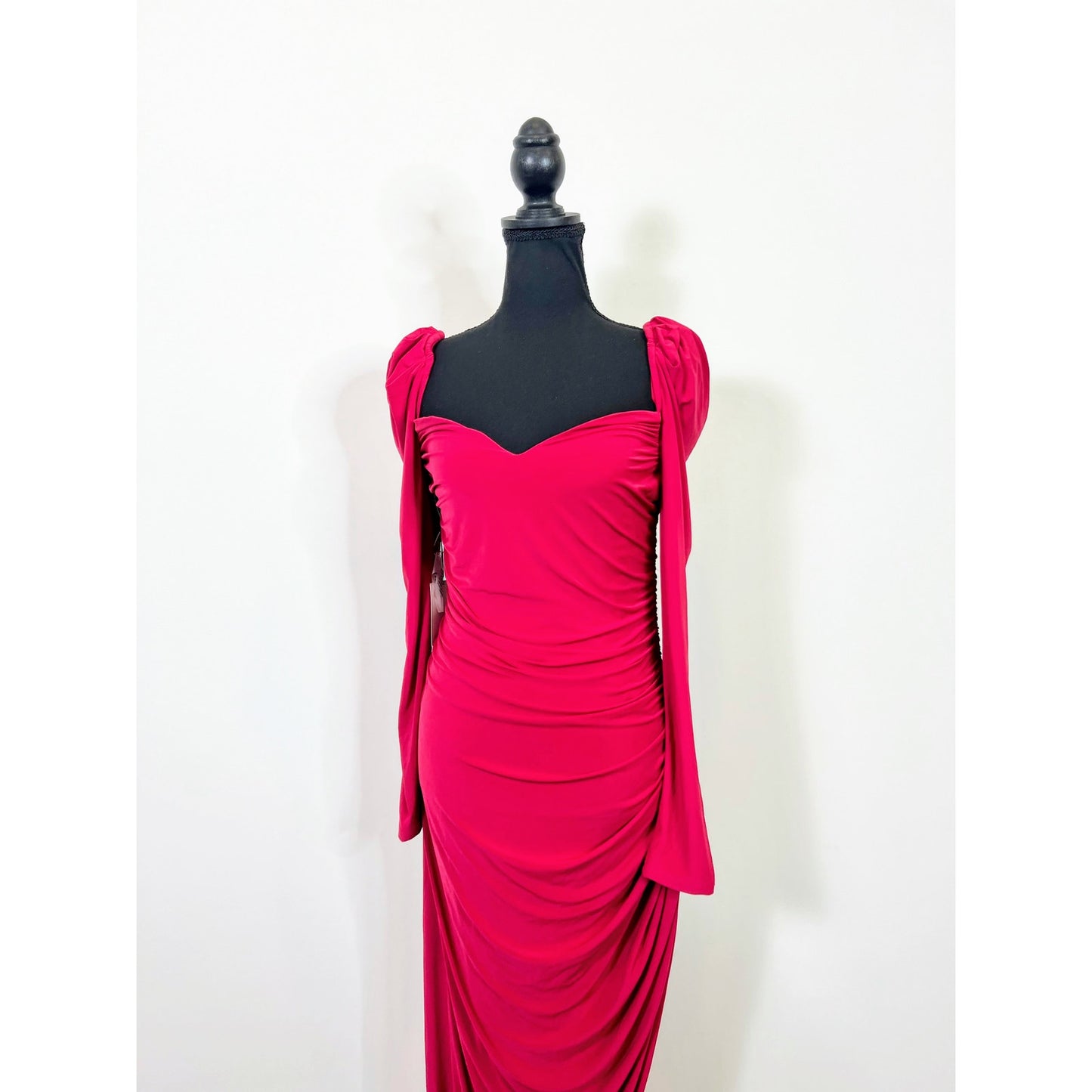 Majorelle Sweetheart Gown Maxi Dress in Berry Red Medium Lined Party Cocktail