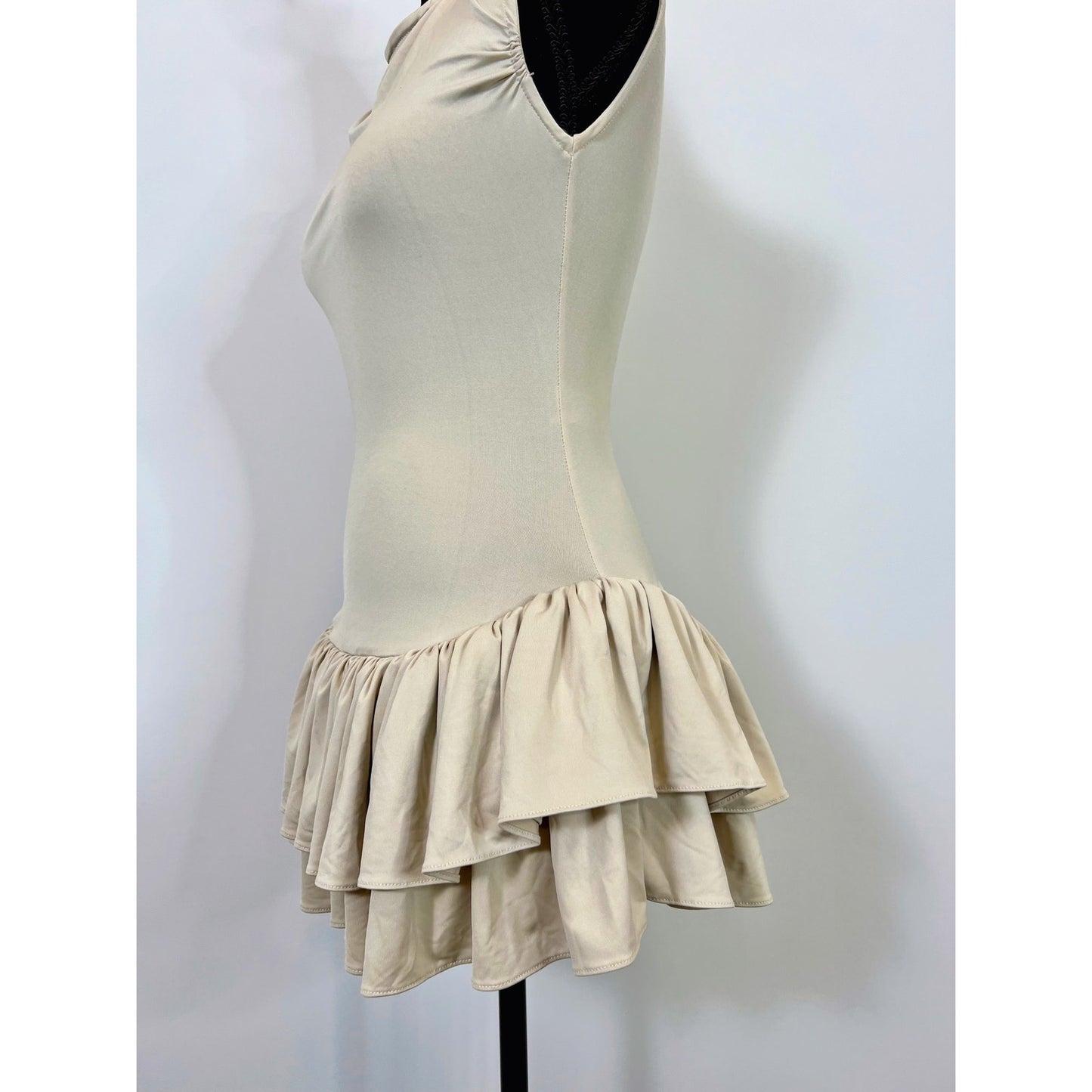 Belle The Label Ballerina Mini Dress in Cream Small Pullover Sleeveless Stretch