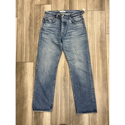 Moussy Vintage Pierson Straight Jeans in Blue Size 27 Denim Button Fly Cotton