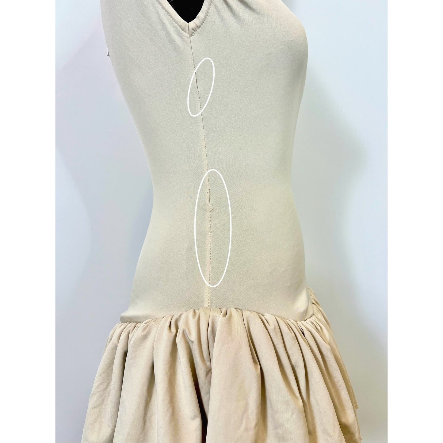 Belle The Label Ballerina Mini Dress in Cream Small Pullover Sleeveless Stretch