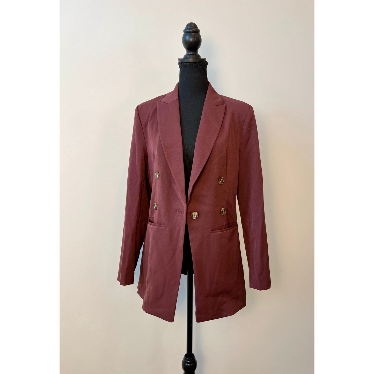 Nic + Zoe The Avenue Blazer in Redwood Size 8 Button Front Stretch Formal Party