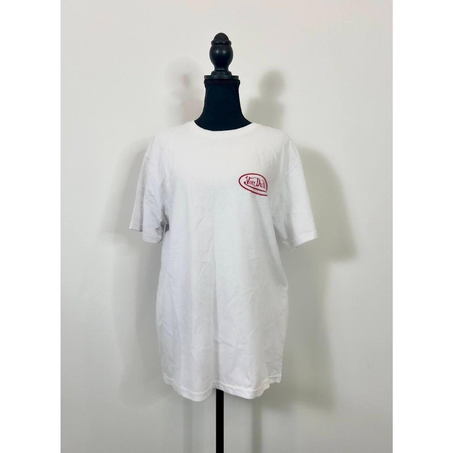 Von Dutch Snake Graphic Tee in White Medium Jersey Short Sleeve Crew Neck Cotton