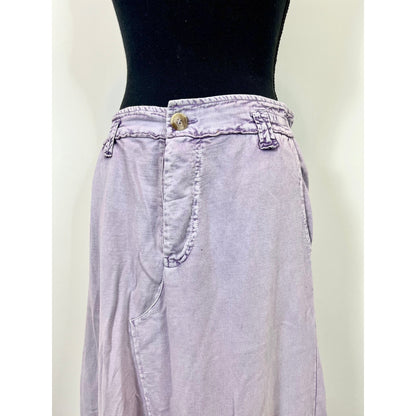 Free People One Kona Maxi Skirt in Lavender Medium A-Line Knit Party Cotton