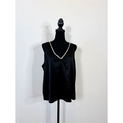 Generation Love Marian Crystal Tank in Black Size XL Sleeveless Embellished