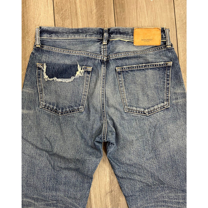 Moussy Vintage Pierson Straight Jeans in Blue Size 27 Denim Button Fly Cotton