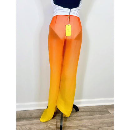 Bananhot x REVOLVE Tommy Pants in Orange Small Ombre Chiffon Tie Front Beach