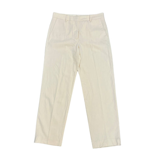 By Malene Birger Assuka Trouser Pants in Vanilla Sz 42 Twill Straight Leg Cotton